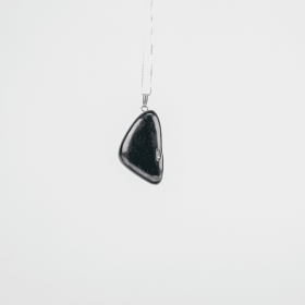Shungite Tumbled Pendant w/ Bail | 30-40mm | Russia
