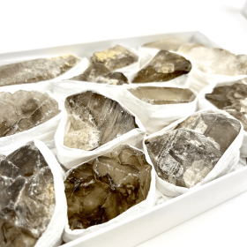 Elestial Quartz | Rough | Brazil | 1/2 flat case