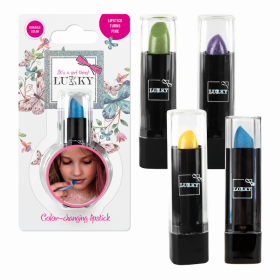 LUKKY Lipstick, color-changing, turns pink, 0.12 fl.oz, assortment of 12 pieces