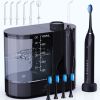 Water Flosser & Ultrasonic Toothbrush Combo - Extra Capacity Electric Water Toothbrush ,7 Jet Tips & 4 Brush Heads, 1000ML Detachable Water Tank, IPX6
