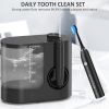 Water Flosser & Ultrasonic Toothbrush Combo - Extra Capacity Electric Water Toothbrush ,7 Jet Tips & 4 Brush Heads, 1000ML Detachable Water Tank, IPX6