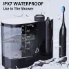 Water Flosser & Ultrasonic Toothbrush Combo - Extra Capacity Electric Water Toothbrush ,7 Jet Tips & 4 Brush Heads, 1000ML Detachable Water Tank, IPX6