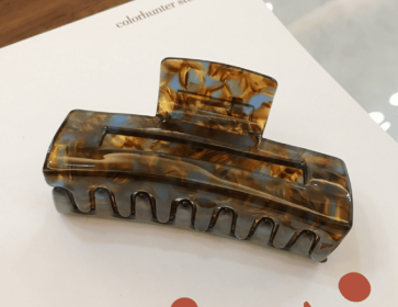 Handmade Resin Hair Claw Clip 8 cm (Color: Brown, size: 8cm)