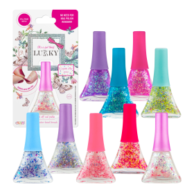 LUKKY Peel-off nail polish "Confetti" series, assortment of 12 pieces (Color: Assortment 2, size: 0.19 fl.oz)