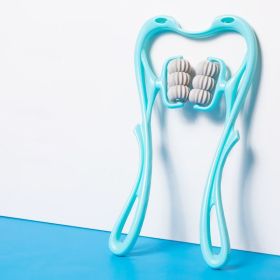 Multifunctional Manual Six-wheel Neck Massager Massage Relieve Roller Massage Tool (Option: black-4)